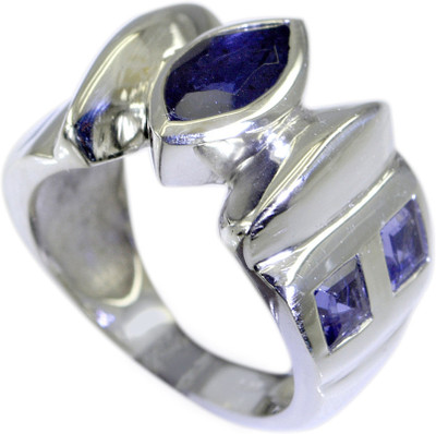 21% OFF on Riyo Charming Iolite Sterling Silver Jade Ring