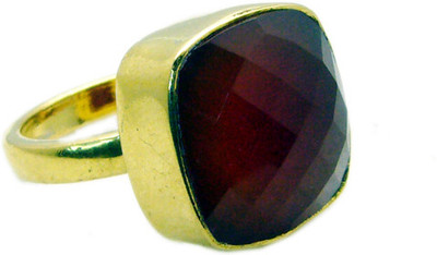 52% OFF on Riyo Lovely Red Onyx Copper Onyx 18K Yellow Gold Plated Ring