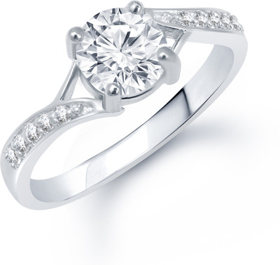 59% OFF on VK Jewels VK Jewels Resplendent Rhodium plated Solitaire Ring Alloy Cubic Zirconia Rhodium Plated K Ring