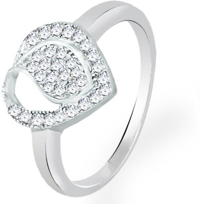 77% OFF on Sukkhi Modern Alloy Cubic Zirconia Rhodium Plated Ring