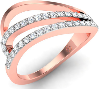 30% OFF on Theme Jewels Casual LR-0058, Certified Real Diamond & 14Kt Hallmarked Pink Gold Diamond 14 K Ring