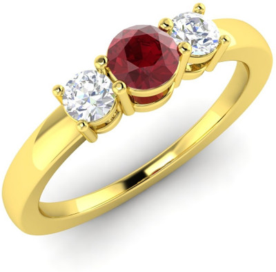 9% OFF on Diamondere Melvina Yellow Gold Ruby 18 K Ring