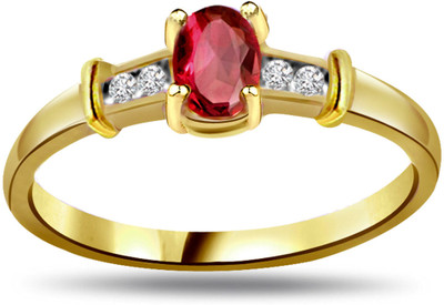 30% OFF on Surat Diamond Classic Ruby & Diamond Ring SDR999 Yellow Gold Diamond, Ruby 18 K Ring