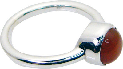 25% OFF on Riyo Well-Formed Red Onyx Sterling Silver Onyx Ring