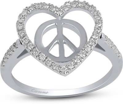 50% OFF on Ciemme 0.60 CT Heart shape Sterling Silver Cubic Zirconia Ring