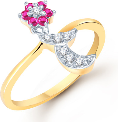 70% OFF on VK Jewels Alloy Cubic Zirconia 18K Yellow Gold Plated K Ring