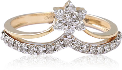 15% OFF on Jisha Gold Diamond 14 K Ring