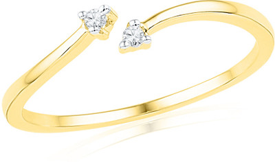 12% OFF on Jpearls Yellow Gold Diamond 18K Yellow Gold Plated 18 K Ring