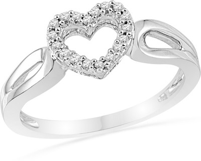 12% OFF on Jpearls White Gold Diamond 18K Yellow Gold Plated 18 K Ring