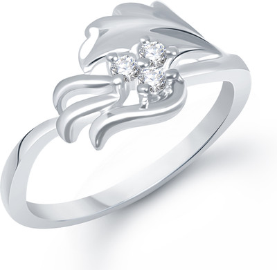 77% OFF on VK Jewels Leafy Moments Alloy Cubic Zirconia Rhodium Plated K Ring