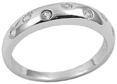 Silvera Silver Cubic Zirconia Rhodium Plated Ring Silvera Silver Cubic Zirconia Rhodium Plated Ring