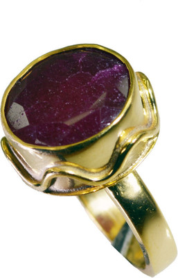 25% OFF on Riyo Divinestar Indi Ruby Copper Agate 18K Yellow Gold Plated Ring