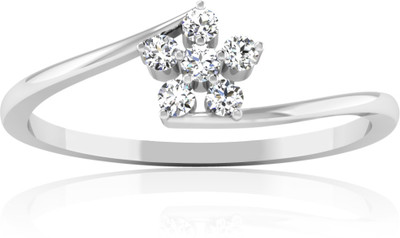 31% OFF on Forevercarat Camellia Silver Diamond Sterling Silver Plated Ring