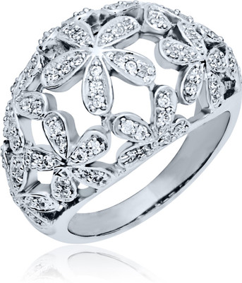 82% OFF on Navvya Sterling Silver Ring