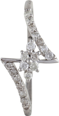 4% OFF on Royal Diamond Jewellery Studded White Gold Diamond 14K White Gold Plated 14 K Ring