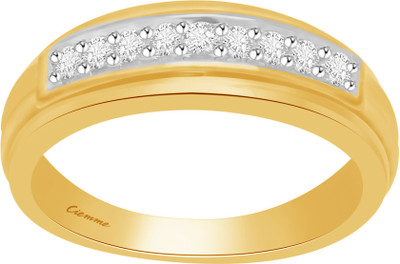 50% OFF on Ciemme 0.55 CT Stackable 9 stone Silver Cubic Zirconia 18K Yellow Gold Plated Ring