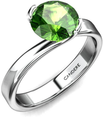 20% OFF on Candere Kammie Green Tourmoline White Gold Tourmaline Rhodium Plated 14 K Ring