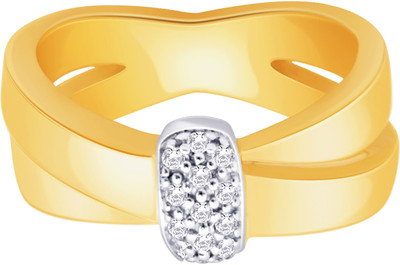 24% OFF on Hoop Silver 14K Yellow Gold Plated Ring