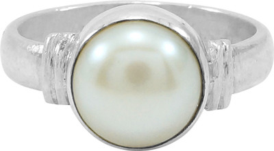 63% OFF on R S Jewels 925 Sterling Silver Pearls Silver Pearl Silver Plated Ring