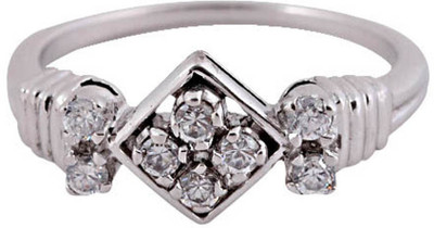 Silvera Silver Cubic Zirconia Rhodium Plated Ring Silvera Silver Cubic Zirconia Rhodium Plated Ring