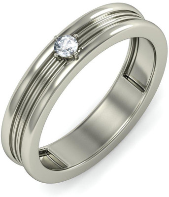 33% OFF on Amogh Jewels Sterling Silver Diamond 14K White Gold Plated Ring