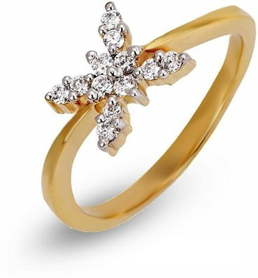 15% OFF on Shashvat Jewels Yellow Gold Diamond 9 K Ring