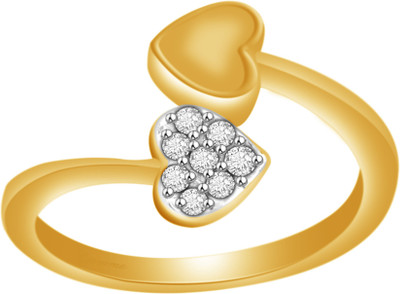 50% OFF on Ciemme 0.20 CT Heart shape Silver Cubic Zirconia 18K Yellow Gold Plated Ring