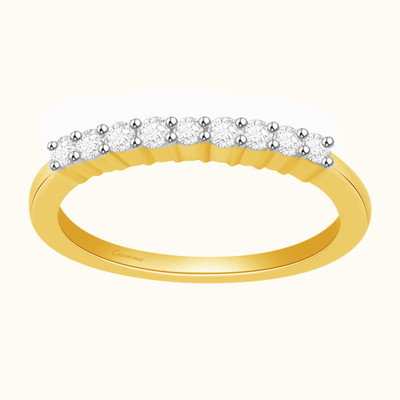 50% OFF on Ciemme 0.46 CT Stackable 9 stone Silver Cubic Zirconia 18K Yellow Gold Plated Ring