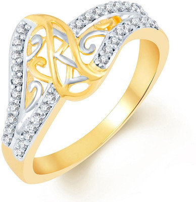 65% OFF on Sukkhi Marvellous Alloy Cubic Zirconia 18K Yellow Gold, Rhodium Plated Ring