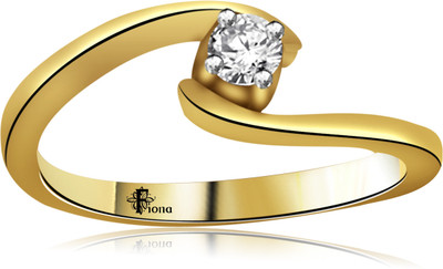 40% OFF on Fiona Moissanite Gold 18K Yellow Gold Plated 18 K Ring