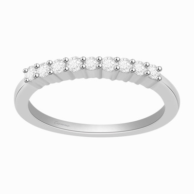 50% OFF on Ciemme 0.46 CT Stackable 9 stone Sterling Silver Cubic Zirconia Ring