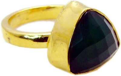 25% OFF on Riyo Fetching Green Onyx Copper Onyx 18K Yellow Gold Plated Ring
