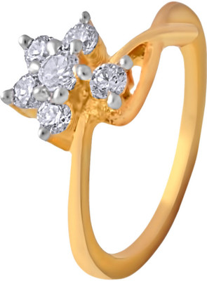 60% OFF on KBK Jewels Eye-catching Alloy Cubic Zirconia 18K Yellow Gold Plated Ring