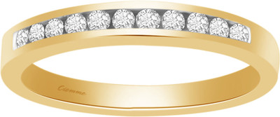 50% OFF on Ciemme 0.48 CT Stackable Silver Cubic Zirconia 18K Yellow Gold Plated Ring