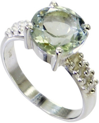 24% OFF on Riyo Beautiful Green Amethyst Sterling Silver Amethyst Ring