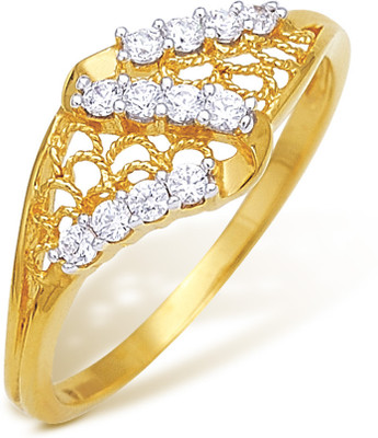 Nishtaa Yellow Gold Cubic Zirconia 22 K Ring