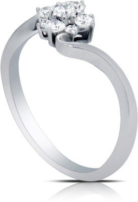 13% OFF on Punjab Jewellers Bella Gold Diamond 14K White Gold Plated 14 K Ring 13% OFF on Punjab Jewellers Bella Gold Diamond 14K White Gold Plated 14 K Ring