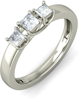 BlueStone The Clara White Gold Diamond 18K White Gold Plated 18 K Ring