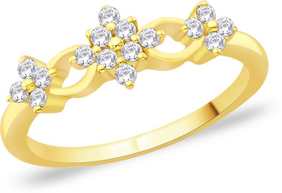 35% OFF on Peora Sterling Silver 18K Yellow Gold Plated Ring