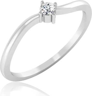 31% OFF on Forevercarat Moon Drop Silver Diamond Sterling Silver Plated Ring