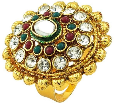 54% OFF on R S Jewels Gold Plated Latest Treand Alloy 22K Yellow Gold Plated Ring