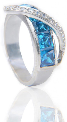 61% OFF on Amantran Jewels Silver Cubic Zirconia Sterling Silver Plated Ring