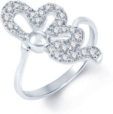 69% OFF on Sukkhi Incredible Alloy Cubic Zirconia Rhodium Plated Ring