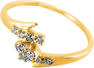 12% OFF on Jpearls Yellow Gold Diamond 18K Yellow Gold Plated 18 K Ring 12% OFF on Jpearls Yellow Gold Diamond 18K Yellow Gold Plated 18 K Ring