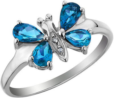 35% OFF on Facetzinspire Silver Topaz Sterling Silver Plated Ring 35% OFF on Facetzinspire Silver Topaz Sterling Silver Plated Ring