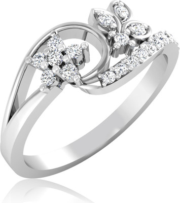 31% OFF on Forevercarat Exotic Silver Diamond Sterling Silver Plated Ring