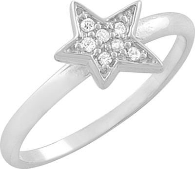 35% OFF on Amogh Jewels Sterling Silver Diamond 14K White Gold Plated Ring