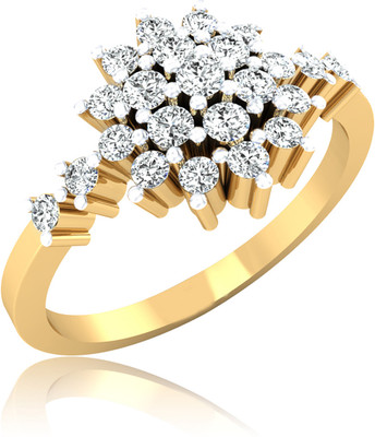 31% OFF on Forevercarat Adorable Silver Diamond 14K Yellow Gold Plated Ring