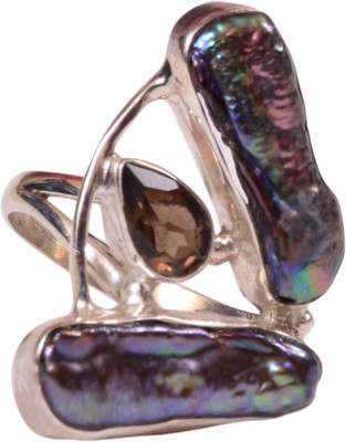 49% OFF on Rubera Silver Amethyst, Quartz Ring