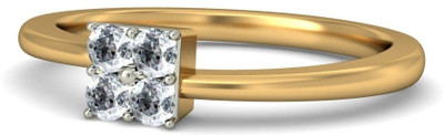 BlueStone Clover Yellow Gold Diamond 14K Yellow Gold Plated 14 K Ring